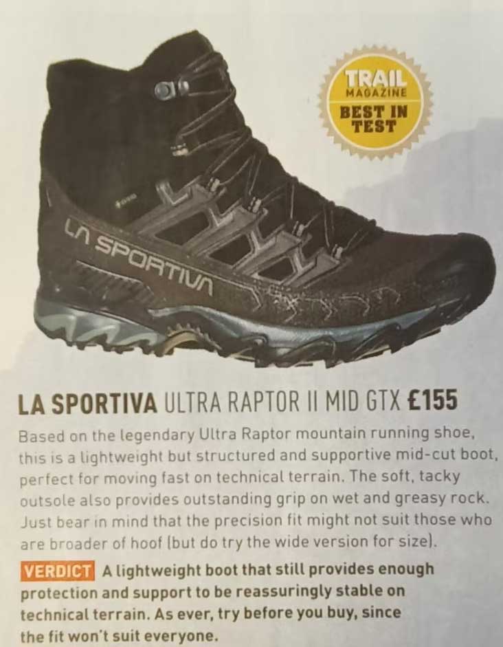 La sportiva clearance raptor test